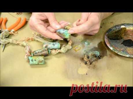 how to make a cork bead with verday paint - YouTube