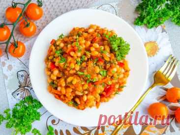 Фасоль с овощами в томатном соусе рецепт с фото пошагово - 1000.menu