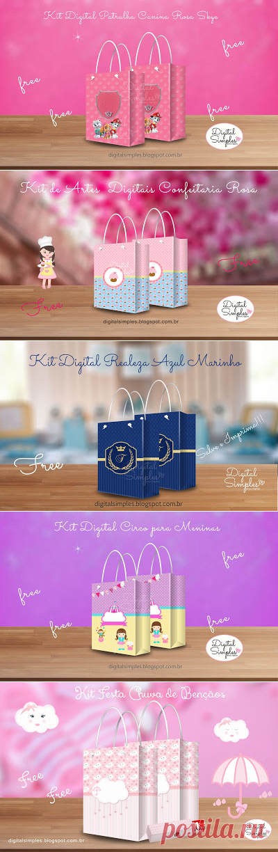 -kit personalizado infantil- Convites Digitais Simples