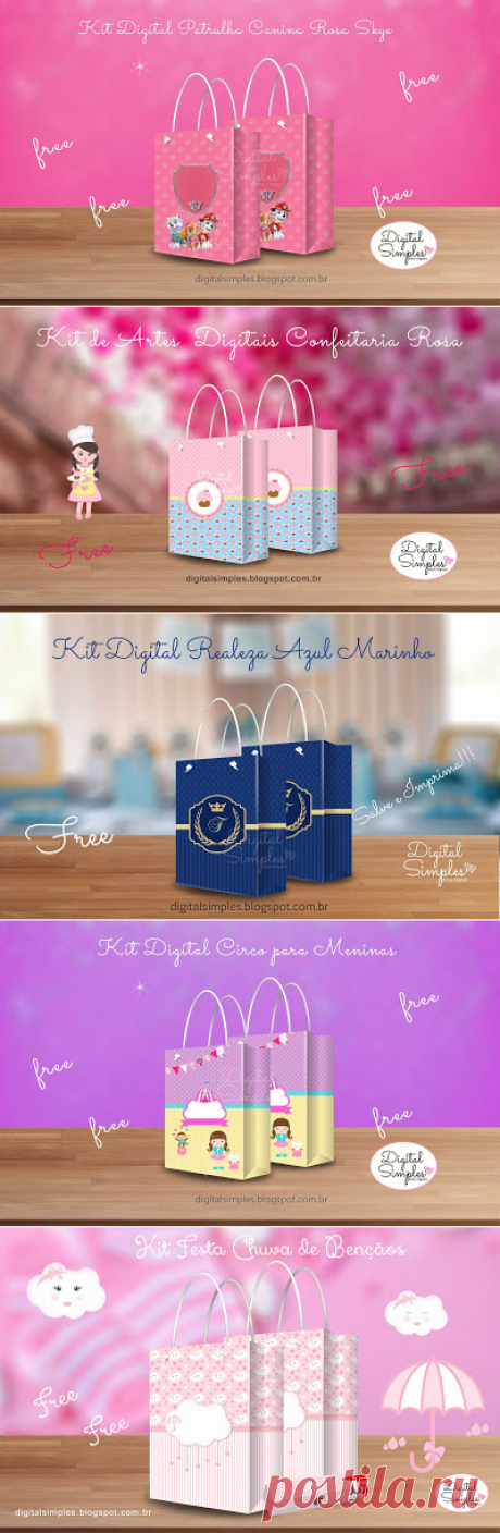 -kit personalizado infantil- Convites Digitais Simples