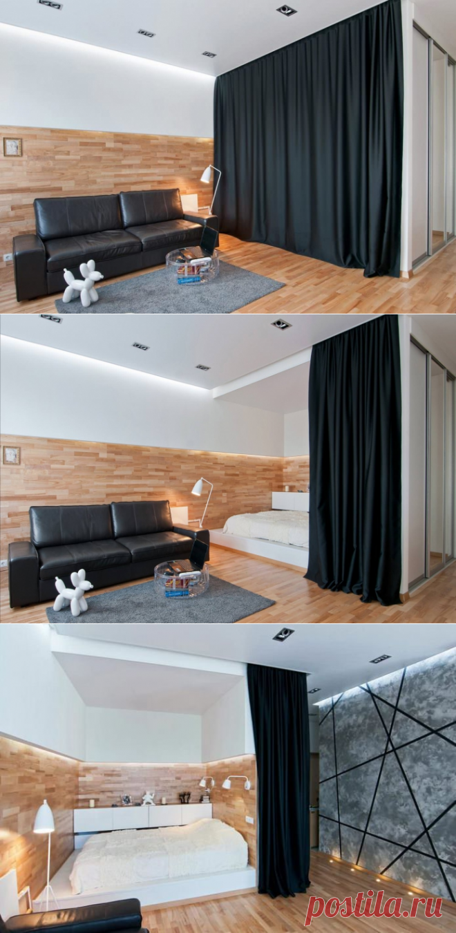 Интерьер и планировка квартиры-студии 40,3 кв. м.