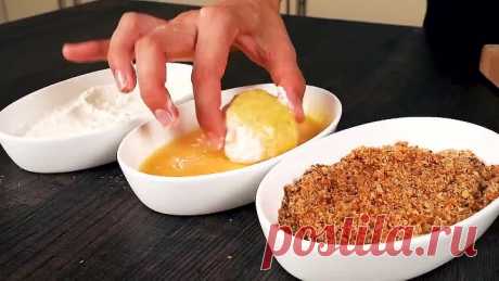 Запеченные шарики из картофеля и сыра