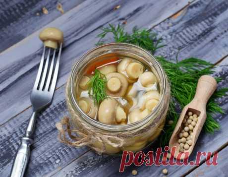 Быстрые маринованные шампиньоны — для закуски и к мясу 16.06.25