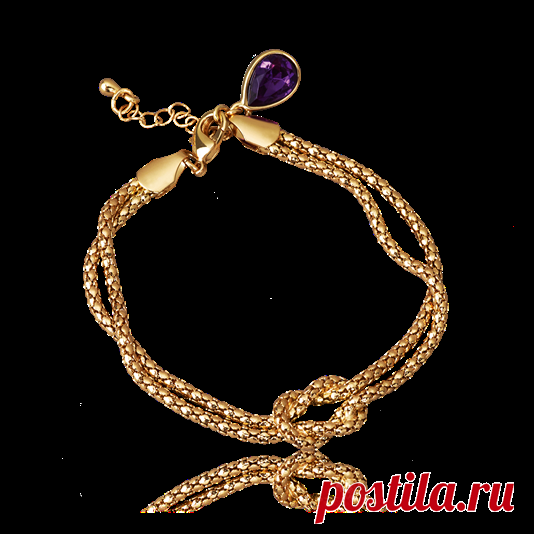 Браслет «Дейзи» (28810) Браслеты – Аксессуары | Oriflame
лестящий акцент к твоему образу, этот очаровательный браслет из золотистого металла с модным узлом-петлей и фиолетовым кристаллом-подвеской удачно дополнит любой вечерний наряд.