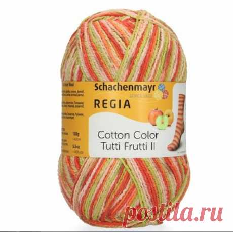 Пряжа, Schachenmayr Regia Cotton Tutti Frutti Color Яблоко 02426, цвет мультиколор – купить в магазине пряжи KOZZKO