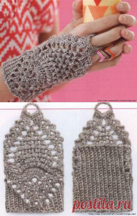Вязание крючком: &quot;Митт&quot; - влюбиться в журнале Fangfei - Netease блог | Рукоделие:вязание,шитье и др.