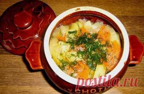 Картофель с грибами в горшочках