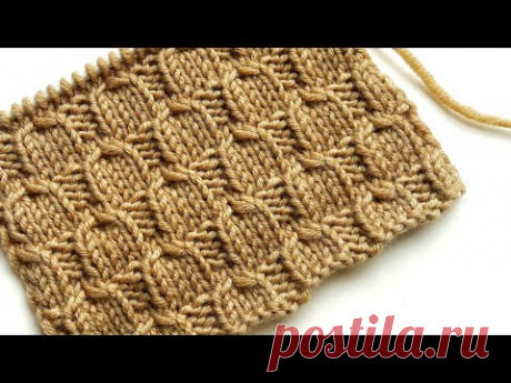 Легкий узор спицами Рельефная чешуя