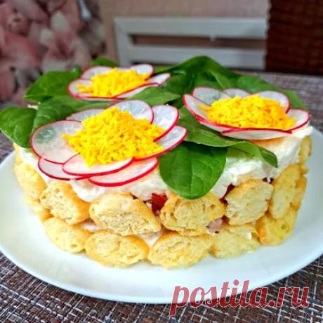 Салат "Обжорка" 175 ккал рецепт с фото пошаговый от Наталья Малыхина - Овкусе.ру