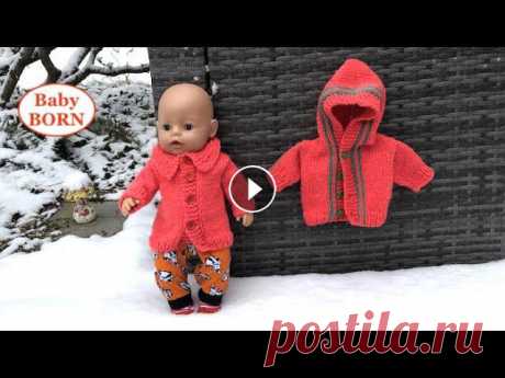Baby BORN. МК: Кофточка спицами / Жилетка спицами / Курточка с капюшоном спицами. Одежка для пупсов ???? Instagram: ???? ВЯЗАНЫЙ АКВАРИУМ: ???? ЦВЕТЫ крючком: ???????? Вязание СПИЦАМИ: ???????? Вязание КРЮЧКОМ: ???? ФРУКТЫ / ОВИЩИ КРЮЧКОМ / ЕДА КРЮЧК...