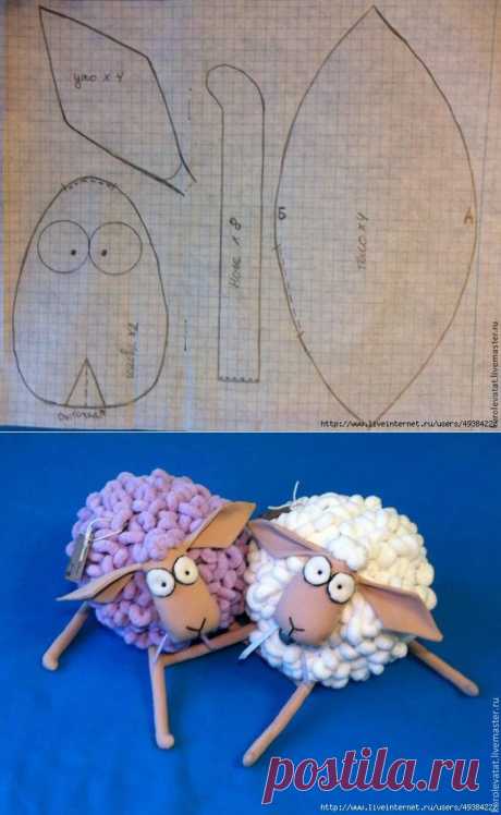 Шьем пушистую овечку. Мастер-класс.
