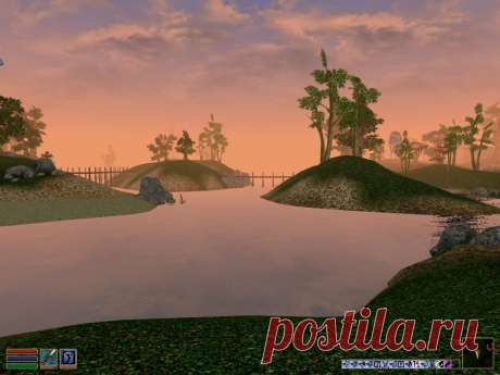 Озеро Хайран (Lake Hairan), расположенное в районе Аскадианских островов южнее озера Амайя. Мосты перекинуты через два стоковых рукава, ведущих во Внутреннее море.