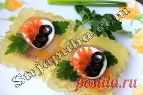 Язык говяжий заливной (отварной язык)