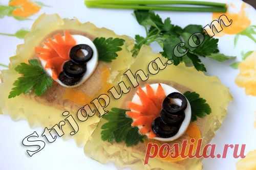 Язык говяжий заливной (отварной язык)