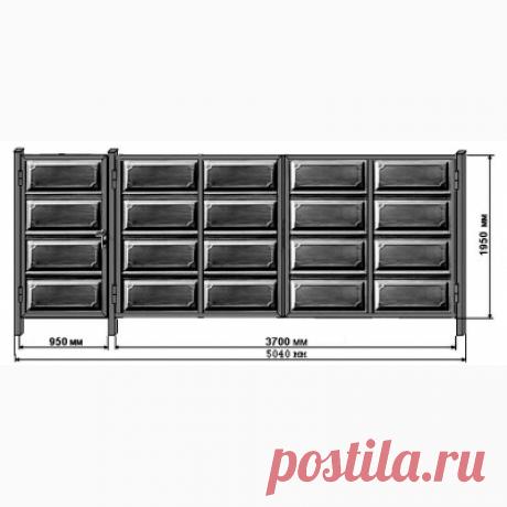 Ворота филенка с калиткой рядом№6-2мх5м