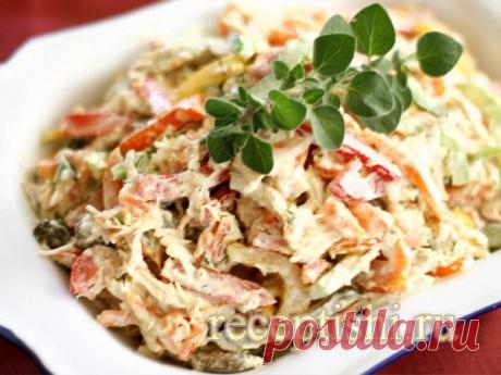 Салат из курицы с болгарским перцем | Кулинарные рецепты с фото на Рецептыши.ру