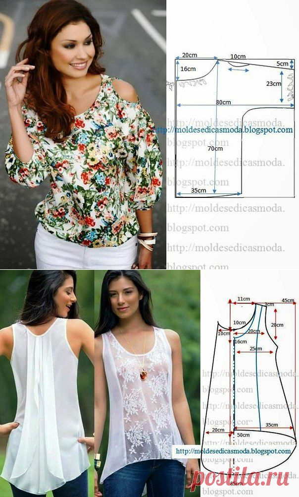 Шикарная летняя блузка - выкройка