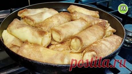 Бабушка НАУЧИЛА печь блины без грамма МУКИ + уникальная начинка из ТВОРОГА.