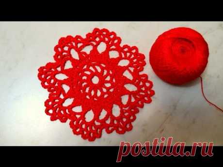 Красивый мотив крючком. Beautiful crochet motif.