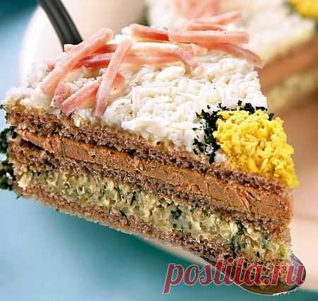 Бутербродный торт - украшение стола..