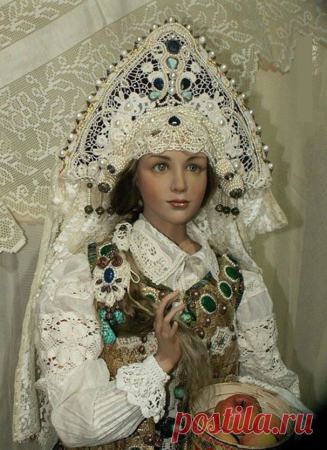 Авторские куклы Алены Абрамовой Русская красавица Некоторые лица и образы своих кукол мастер из Ивановской области Алёна Абрамова придумывает сама. А иногда Алёна создаёт свои творения по образу и подобию живых людей. Получается невероятно! Вот что Алёна Абрамова пишет о себе на своей страничке на Ярмарке Мастеров: «Я...