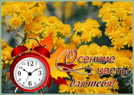 Открытка с осенними цветами для тебя