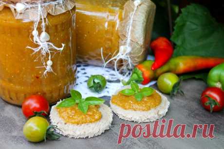 Аджика из зеленых помидор на зиму рецепт с фото пошагово - 1000.menu