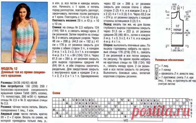 Меланжевая и секционная пряжа: модели для лета крючком и спицами (I) | Левреткоман-оч.умелец | Яндекс Дзен