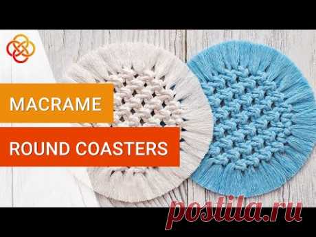 (19) DIY Round Macrame Coasters | Macrame DIY | Macrame For Beginners - YouTube