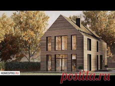 Проект двухэтажного барнхауса BARN-001-HE