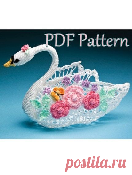 PDF Crochet Pattern Swan Queen Centerpiece by BellaCrochet