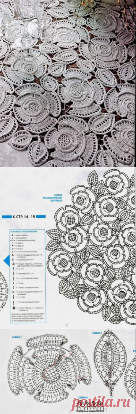 Toca do tricot  e  crochet: Maravilhosa toalha de mesa em crochet Irlandês !!!