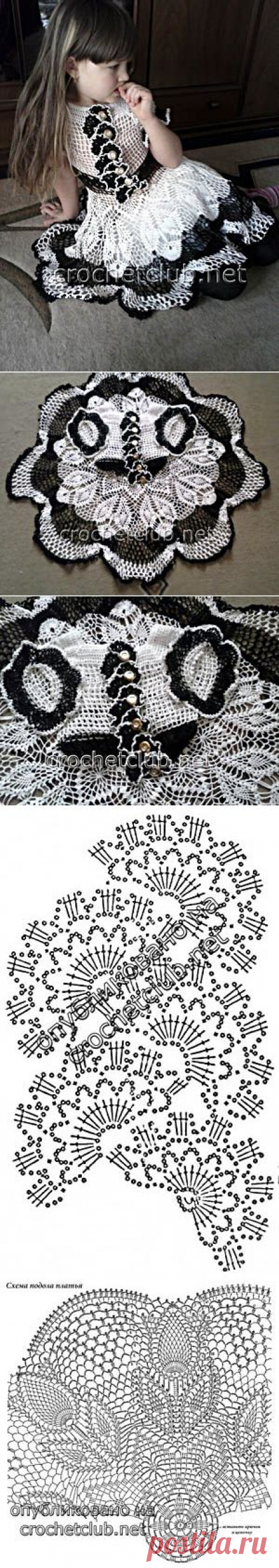 Вязаное платье для девочки - Вязание Крючком. Блог Настика