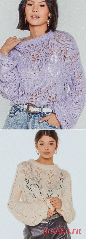 Женский джемпер спицами - схема