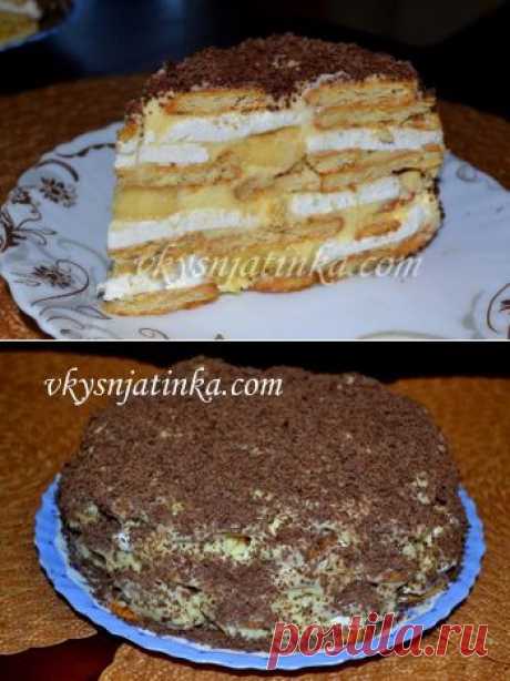 Торт бананово-зефирный - без муки, яиц и выпечки.