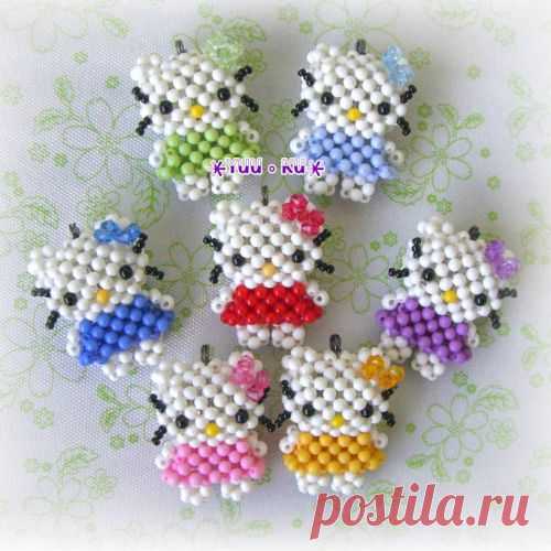 Схема Китти из бисера / Животные и птицы / Biserok.org