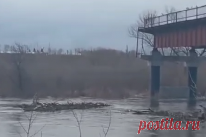 Уровень воды в реке Тобол в Кургане достиг отметки опасного явления. Уровень воды составляет 850 сантиметров.