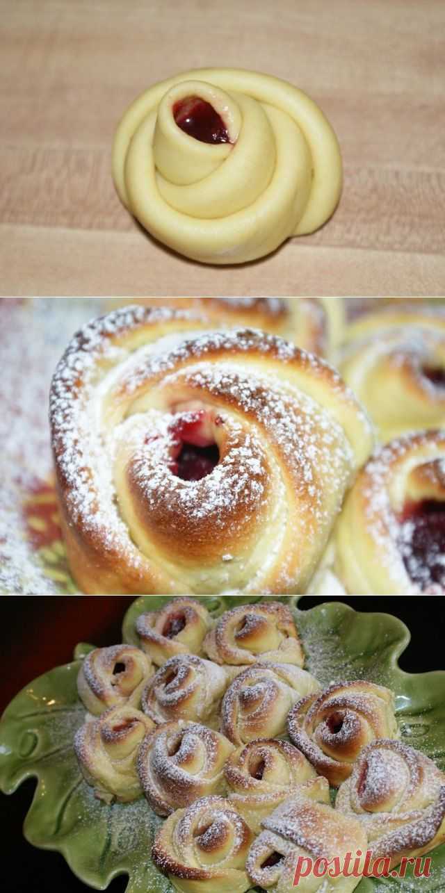 Булочки "Бутон розы".
