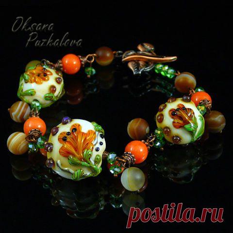 Украшения, выплавленные из стекла. Мастер Оксана Пужалова