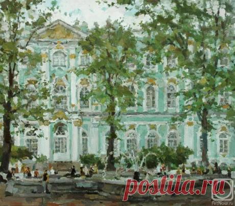 Эрмитажный сквер. Картины художника. Еськов Павел Васильевич. Художники. Картины, картинная галерея, продажа картин