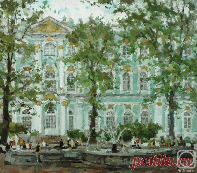 Эрмитажный сквер. Картины художника. Еськов Павел Васильевич. Художники. Картины, картинная галерея, продажа картин