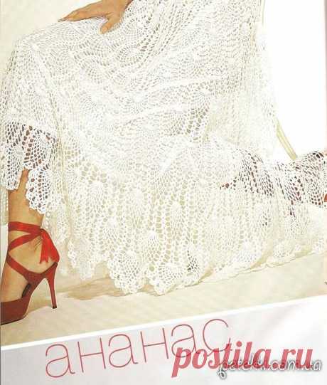 Шикарная длинная юбка ананасами. Описание, схема