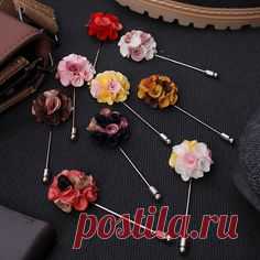 Men's Accessories Mix Flower Boutonniere Brooch Lapel Pin Tuxedo Corsage Prom #hellobincom
