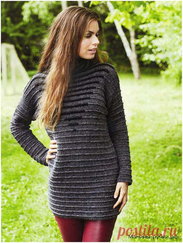 Вязаная крючком туника с узором 