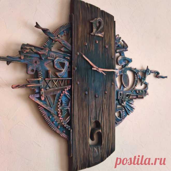 Настенные часы ручной работы
