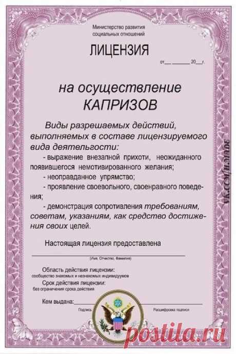 Шуточные сертификаты
