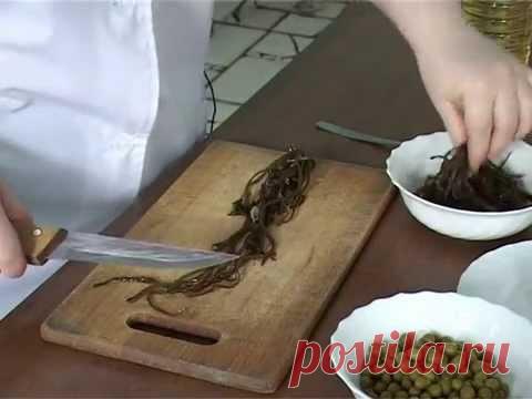 Постная кухня. Салат из морской капусты от повара семинарской трапезной.