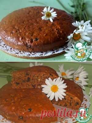Постный кофейный пирог с черносливом - кулинарный рецепт