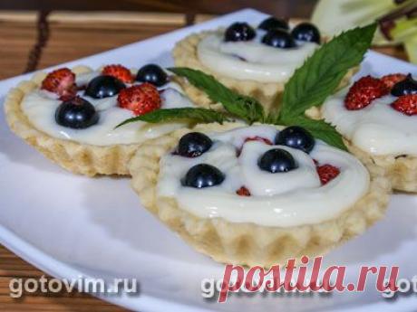 Корзинки с заварным кремом и ягодами. Фото-рецепт / Готовим.РУ