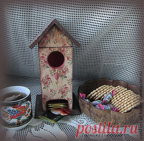 Чайный домик Розы - коричневый,чайный домик,чайная коробка,чай,подарок